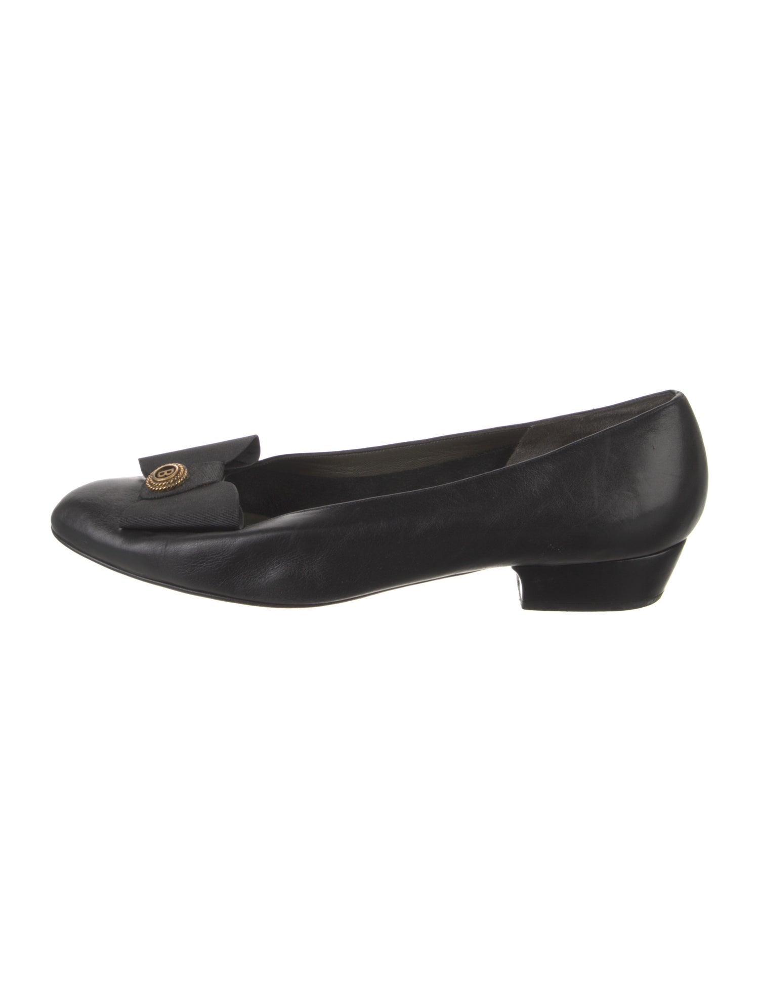 Bally Leather Bow Accents Loafers