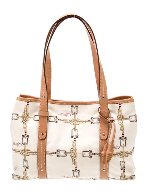 Bally Canvas Top Handle Bag