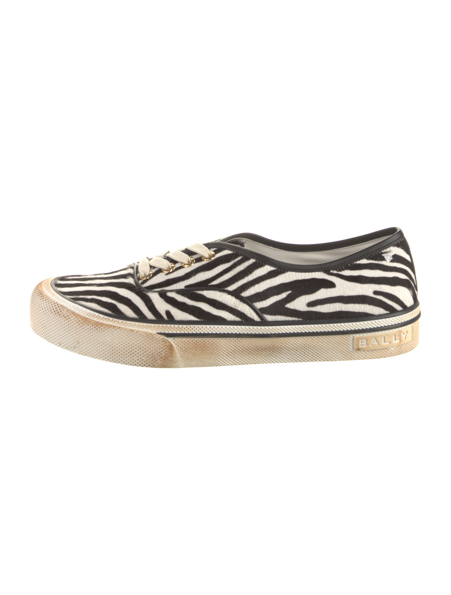 Bally Ponyhair Animal Print Sneakers