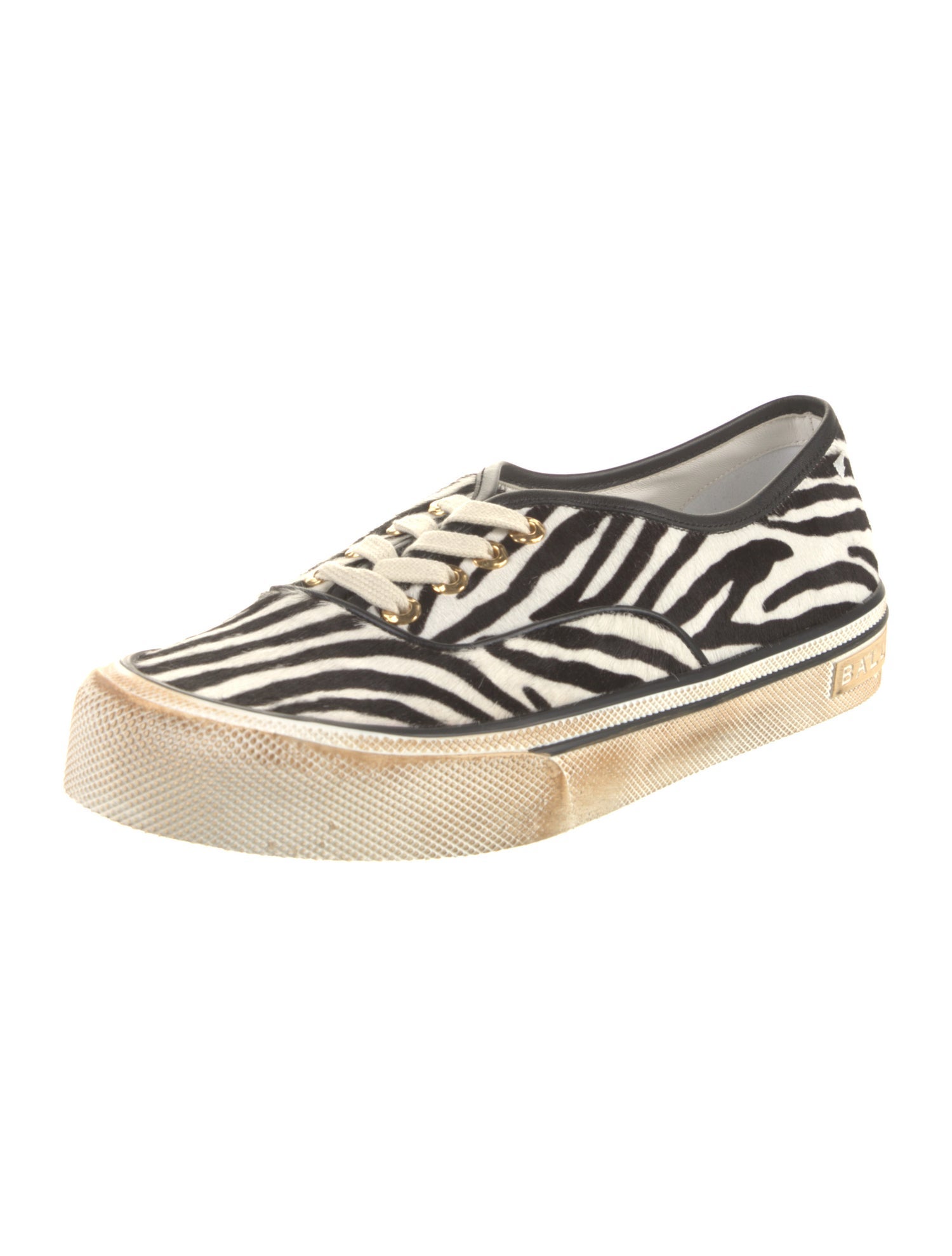 Bally Ponyhair Animal Print Sneakers