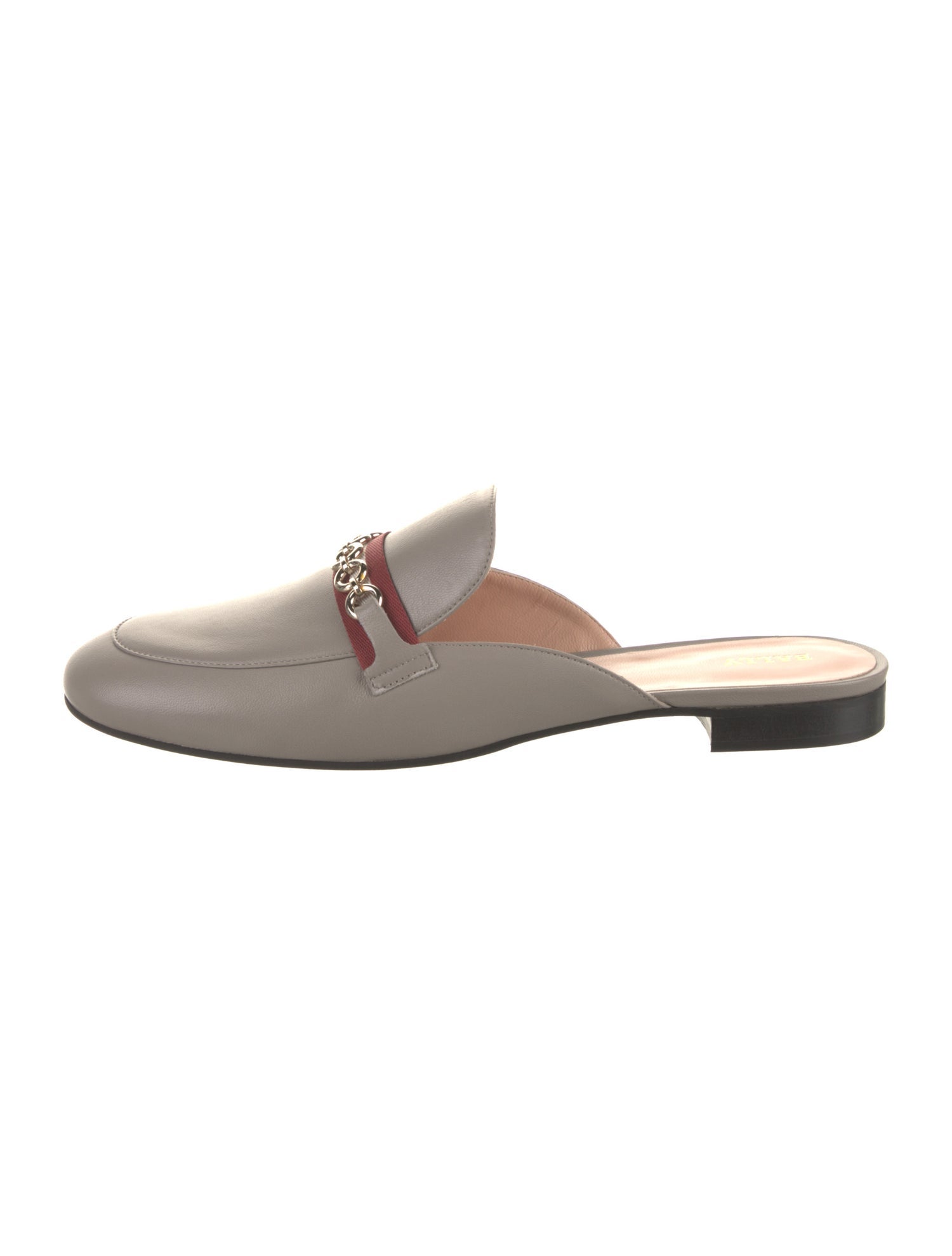Bally Leather Chain-Link Accents Mules