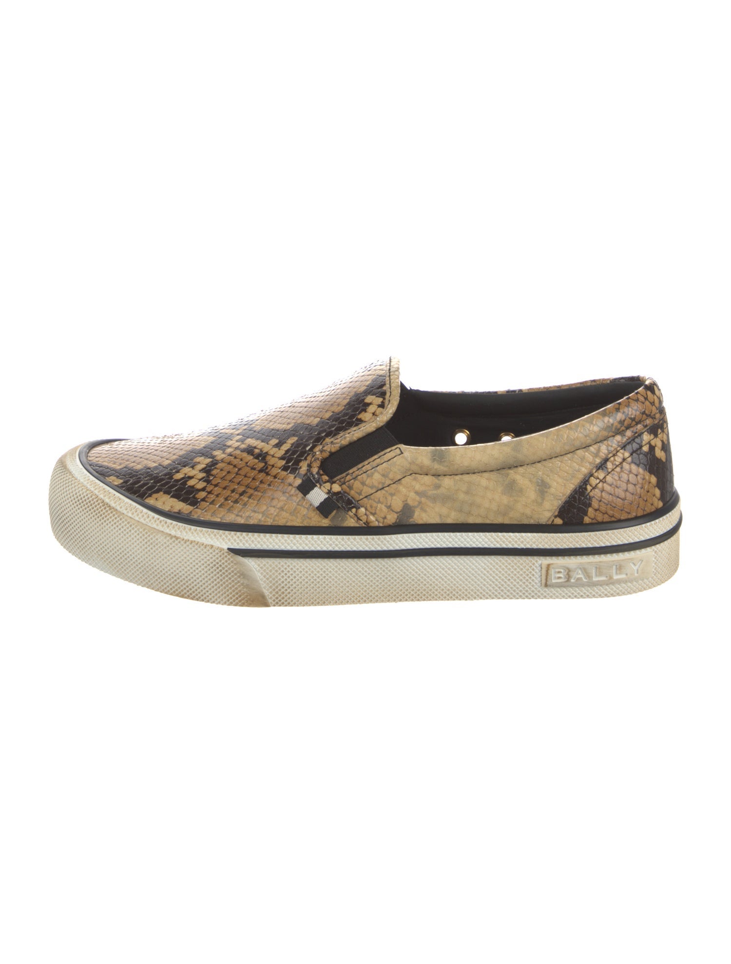 Bally Snakeskin Animal Print Sneakers
