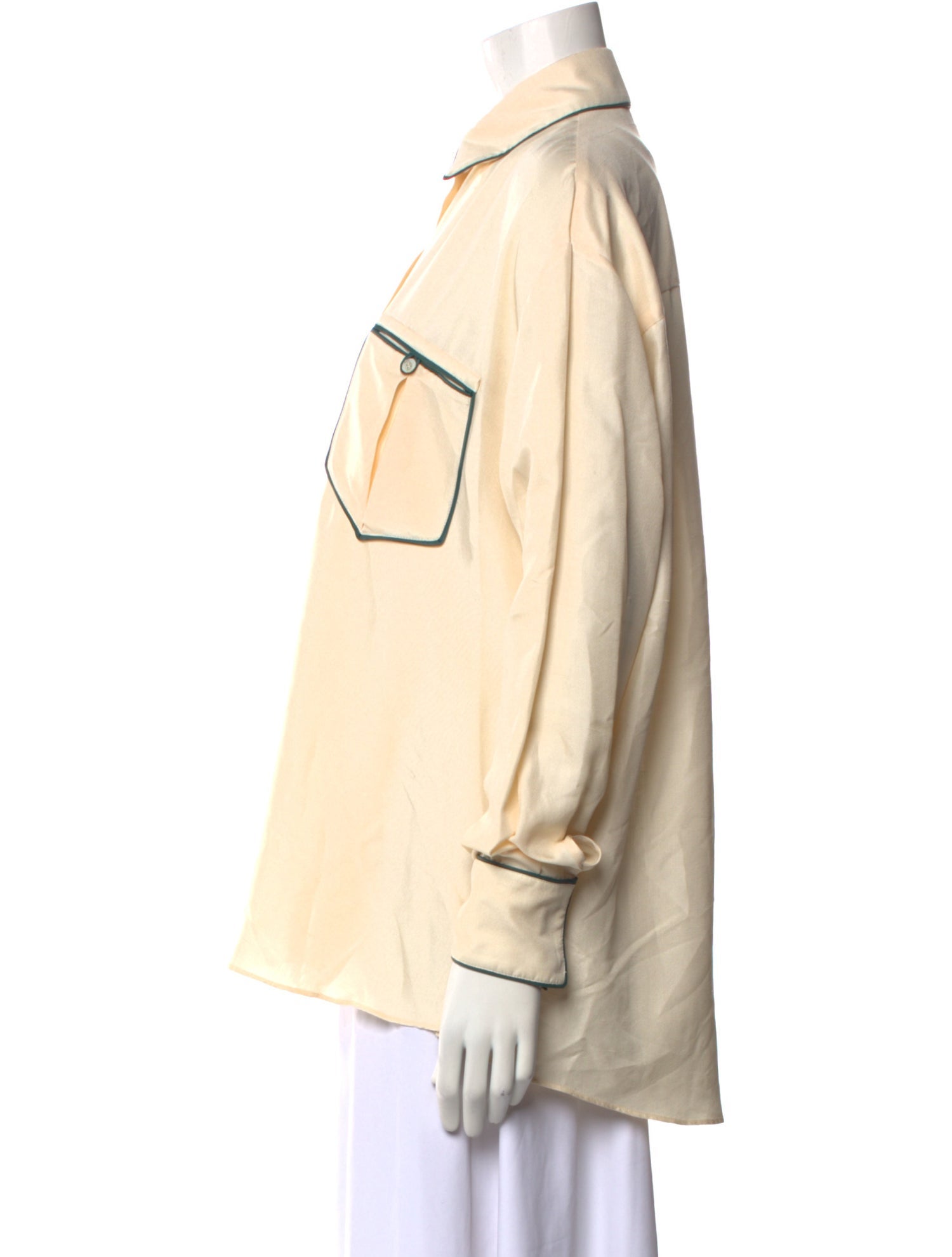 Bally Silk Long Sleeve Button-Up Top w/ Tags