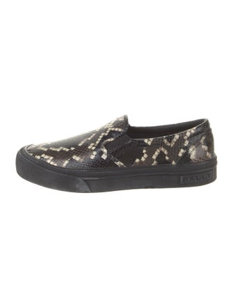 Bally Snakeskin Animal Print Sneakers