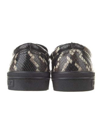 Bally Snakeskin Animal Print Sneakers