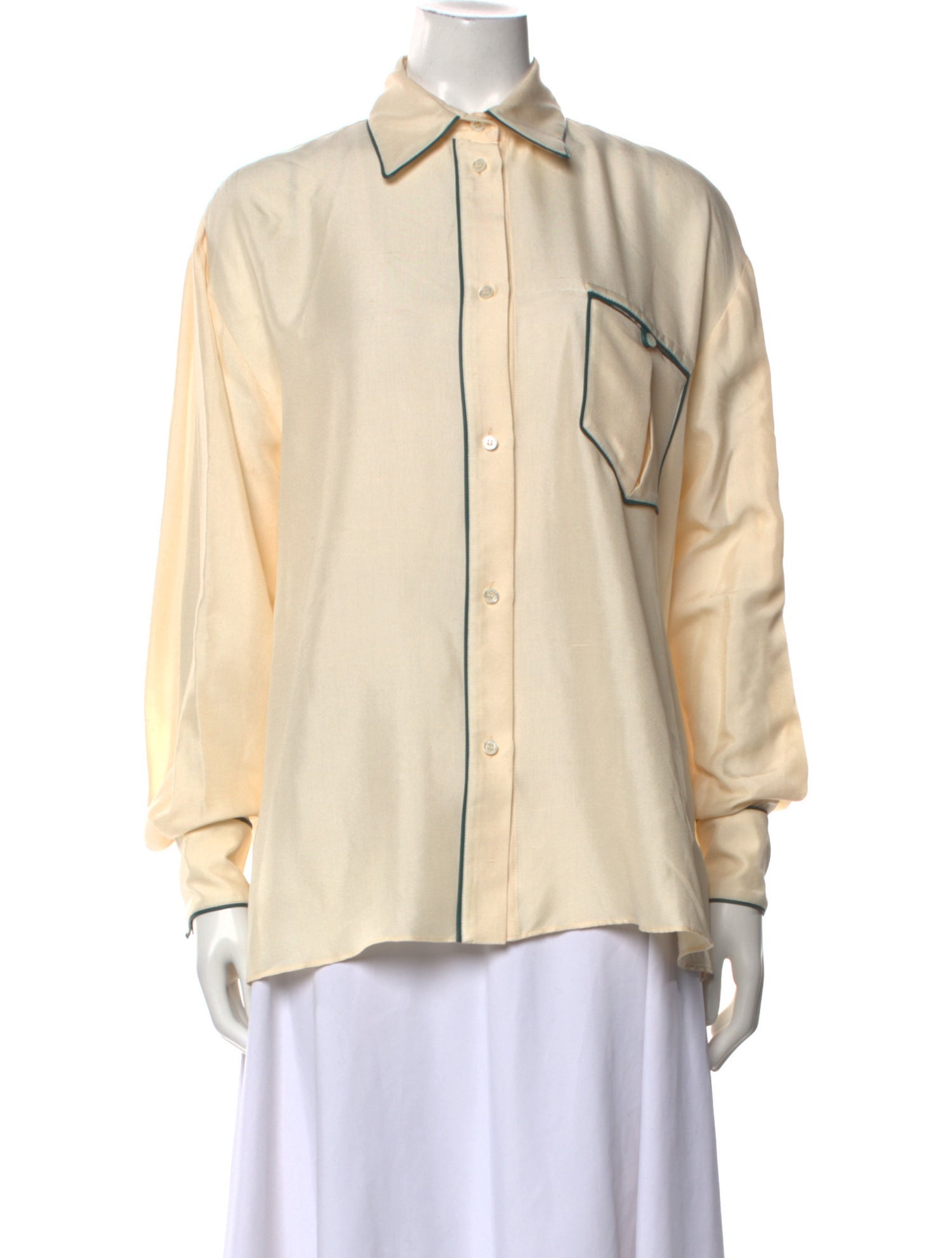 Bally Silk Long Sleeve Button-Up Top w/ Tags
