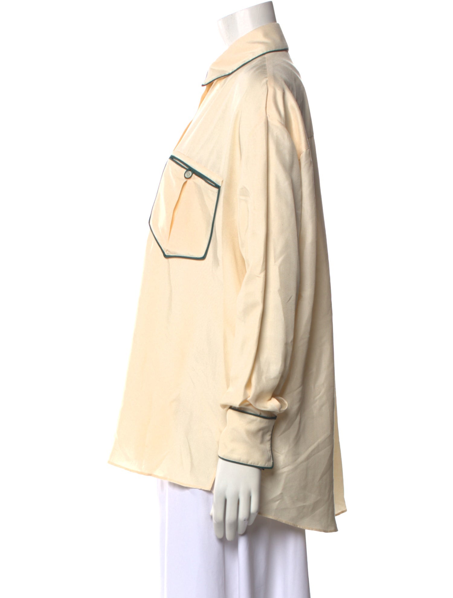 Bally Silk Long Sleeve Button-Up Top w/ Tags