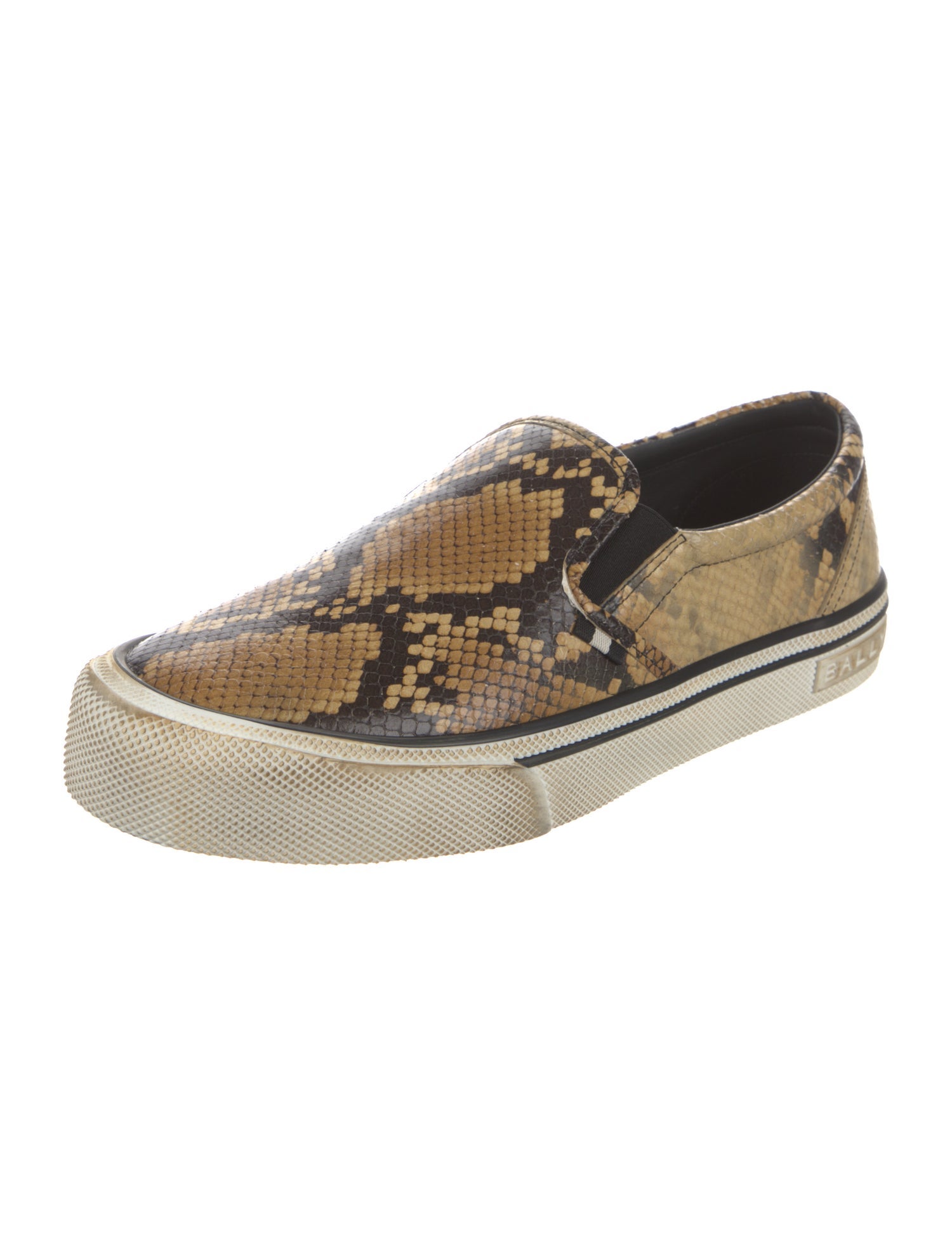Bally Snakeskin Animal Print Sneakers