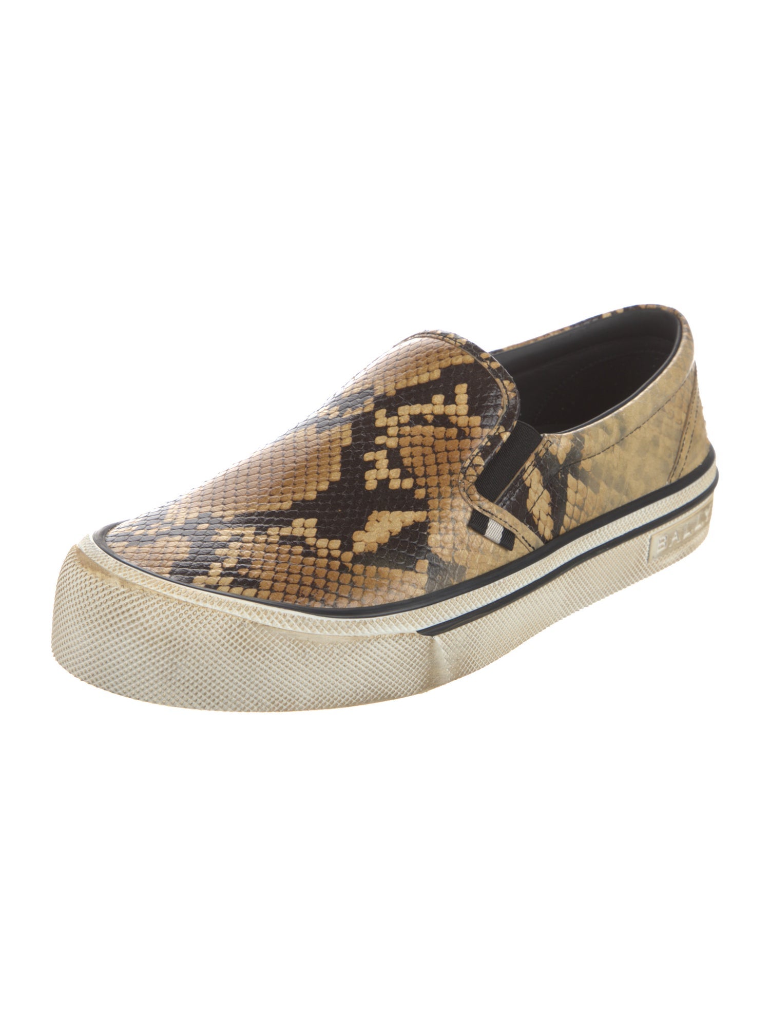 Bally Snakeskin Animal Print Sneakers