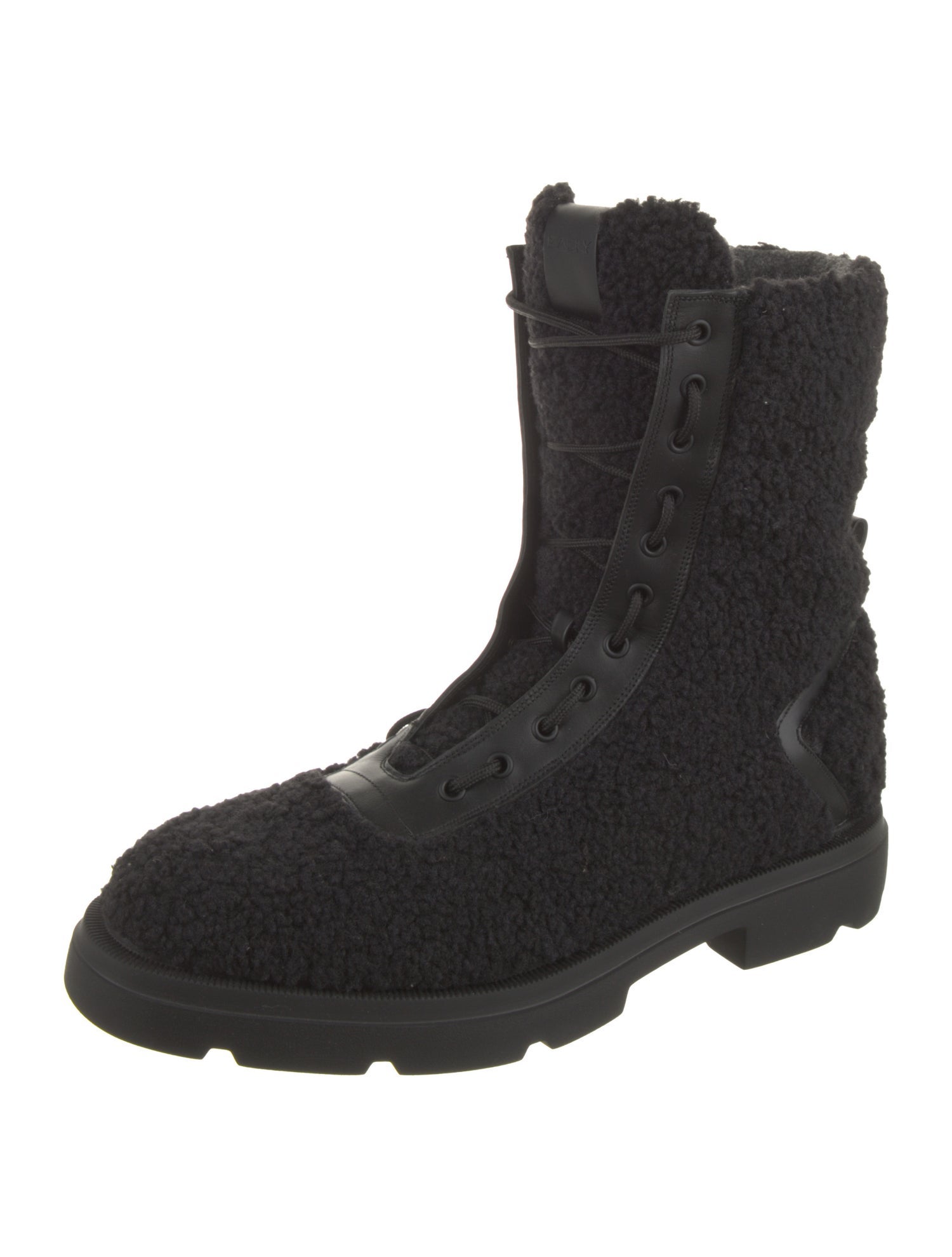 Bally Faux Fur Lace-Up Boots w/ Tags
