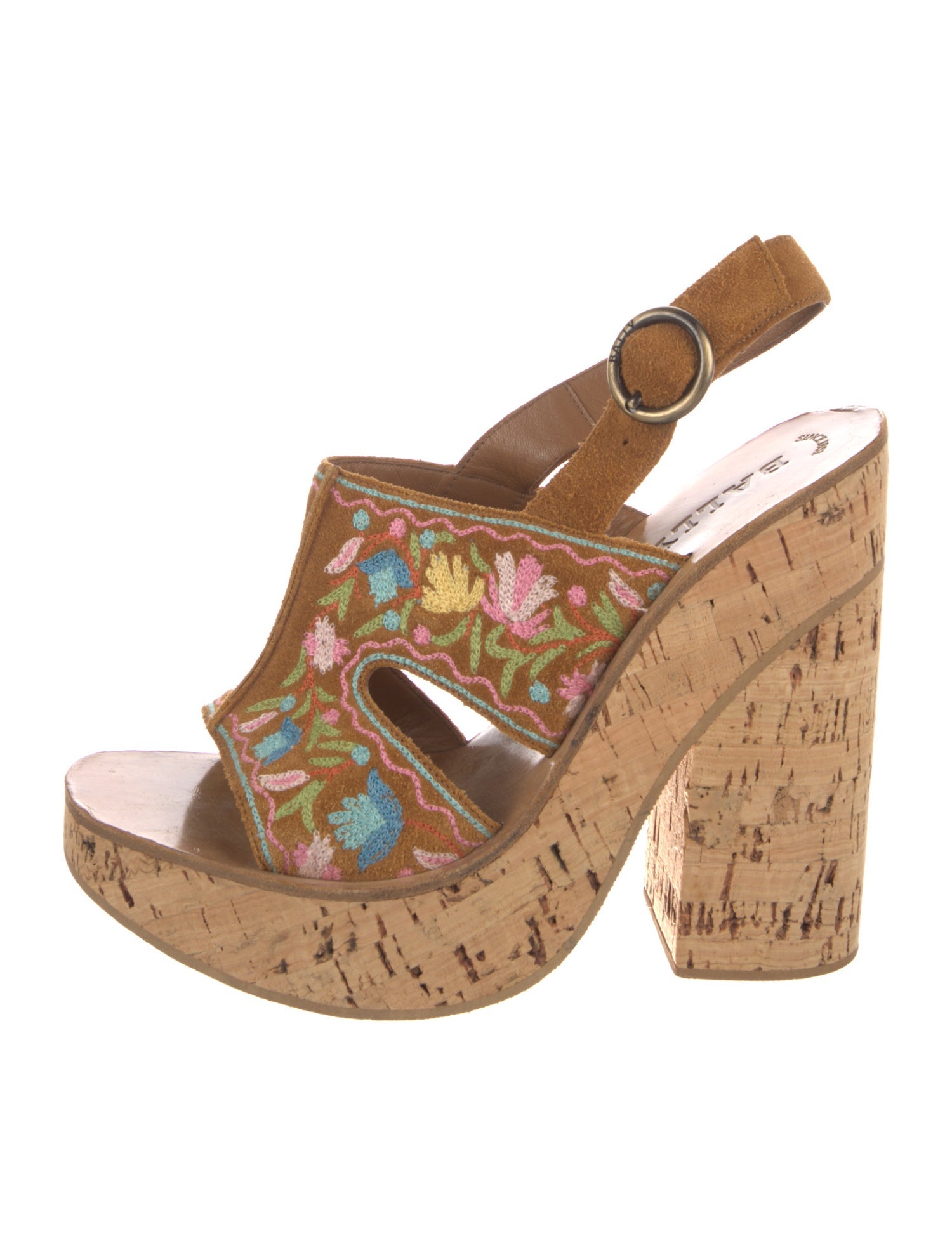 Bally Suede Printed Slingback Sandals