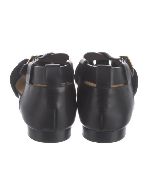 Bally Leather Cutout Accent D'Orsay Flats