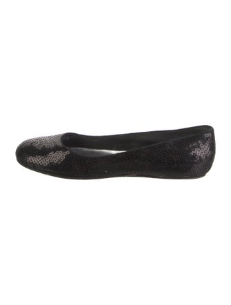 Bally Sequins Animal Print Ballet Flats