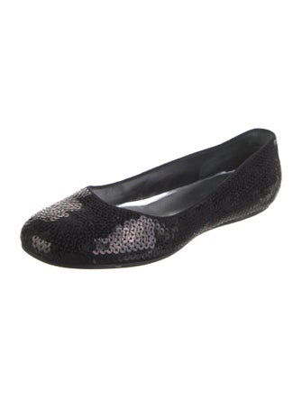 Bally Sequins Animal Print Ballet Flats