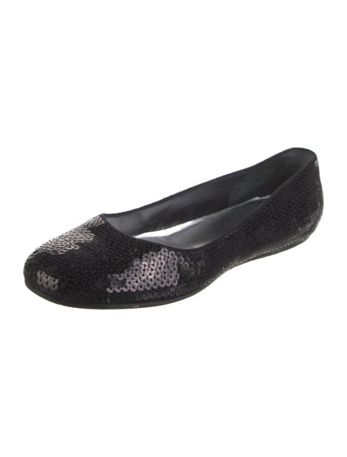 Bally Sequins Animal Print Ballet Flats