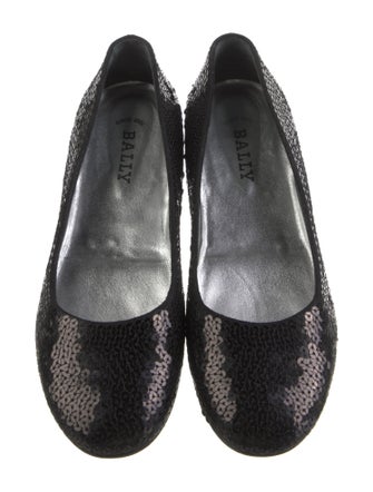 Bally Sequins Animal Print Ballet Flats