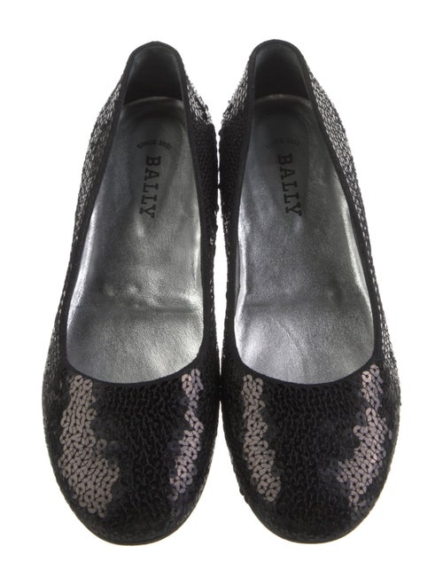 Bally Sequins Animal Print Ballet Flats