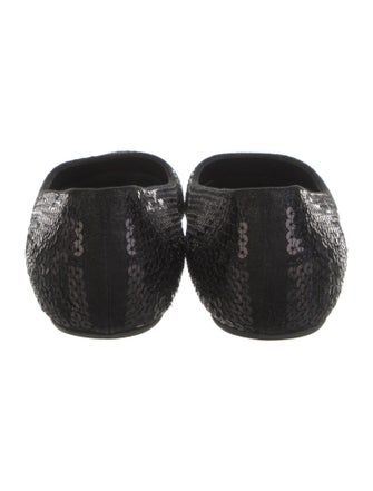 Bally Sequins Animal Print Ballet Flats