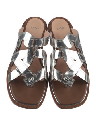 Bally Patent Leather Printed Slides