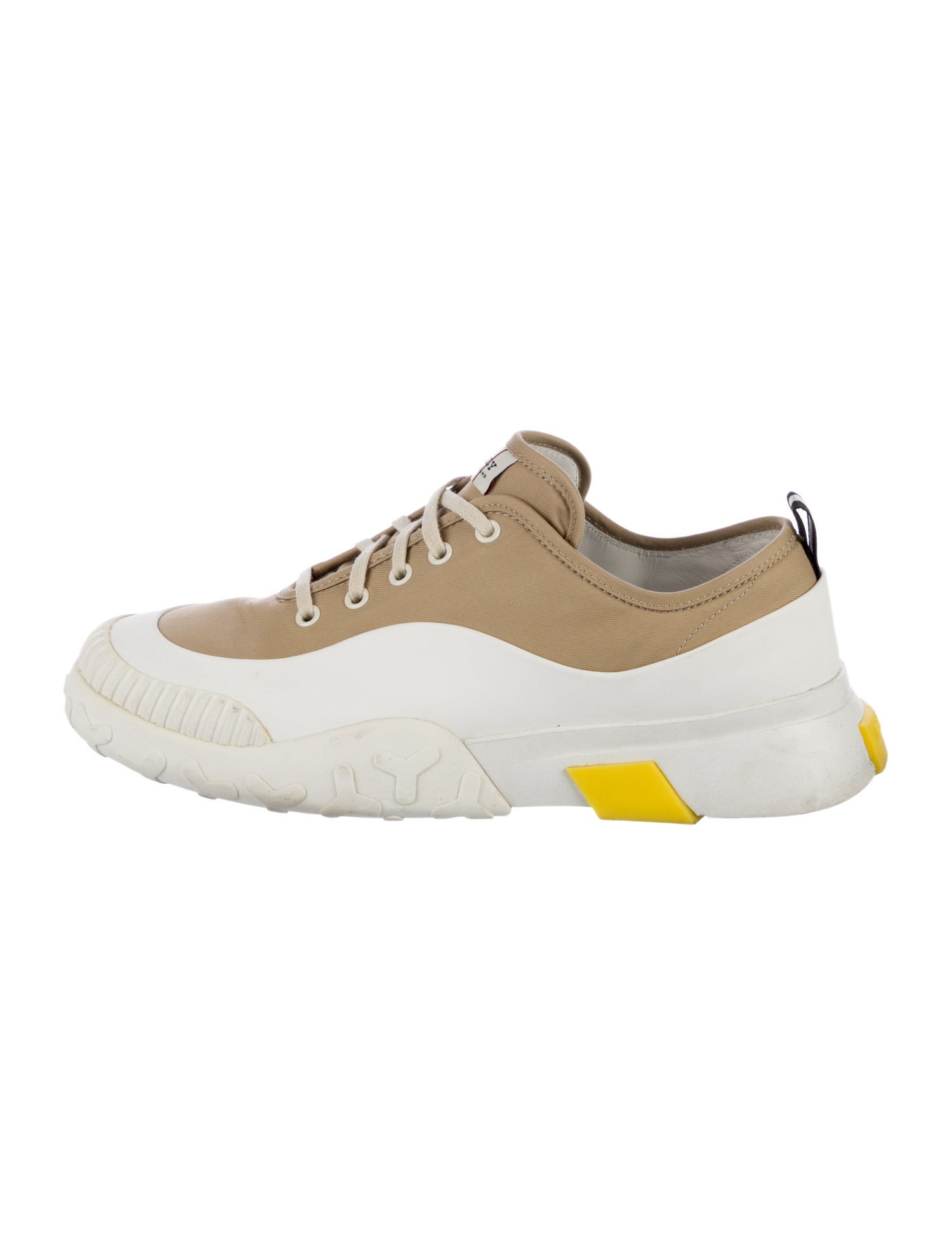 Bally Leather Colorblock Pattern Sneakers