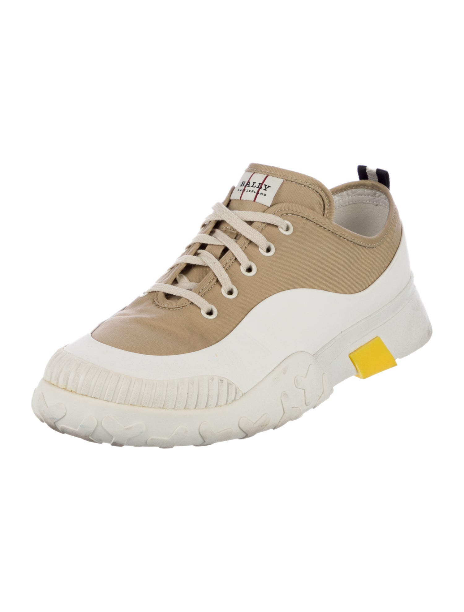 Bally Leather Colorblock Pattern Sneakers