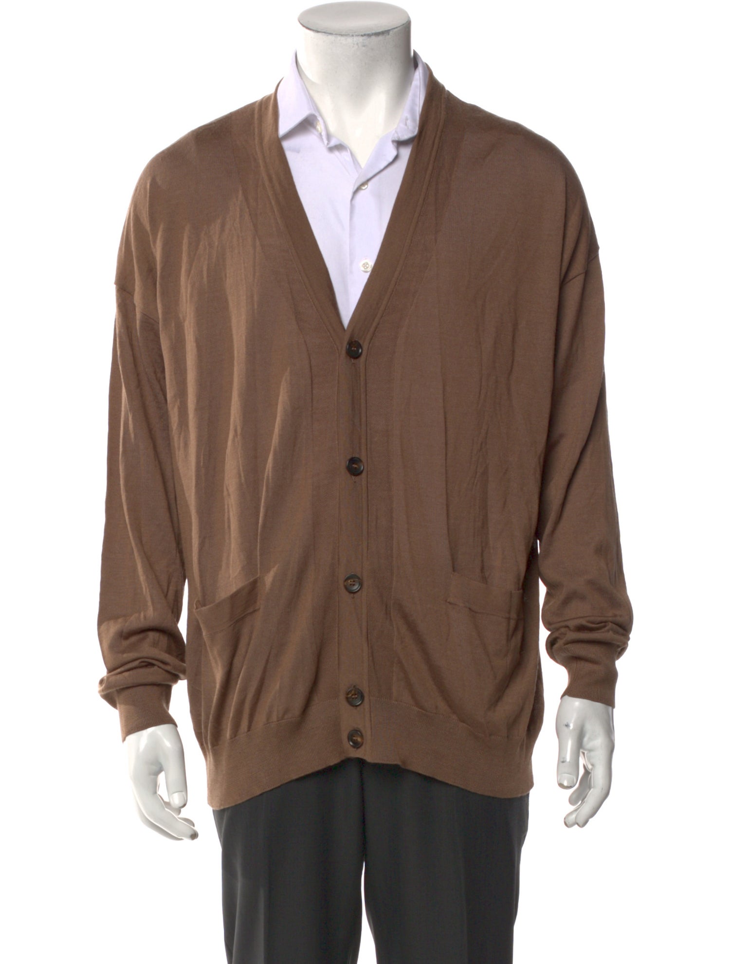 Bally Merino Wool V-Neck Cardigan