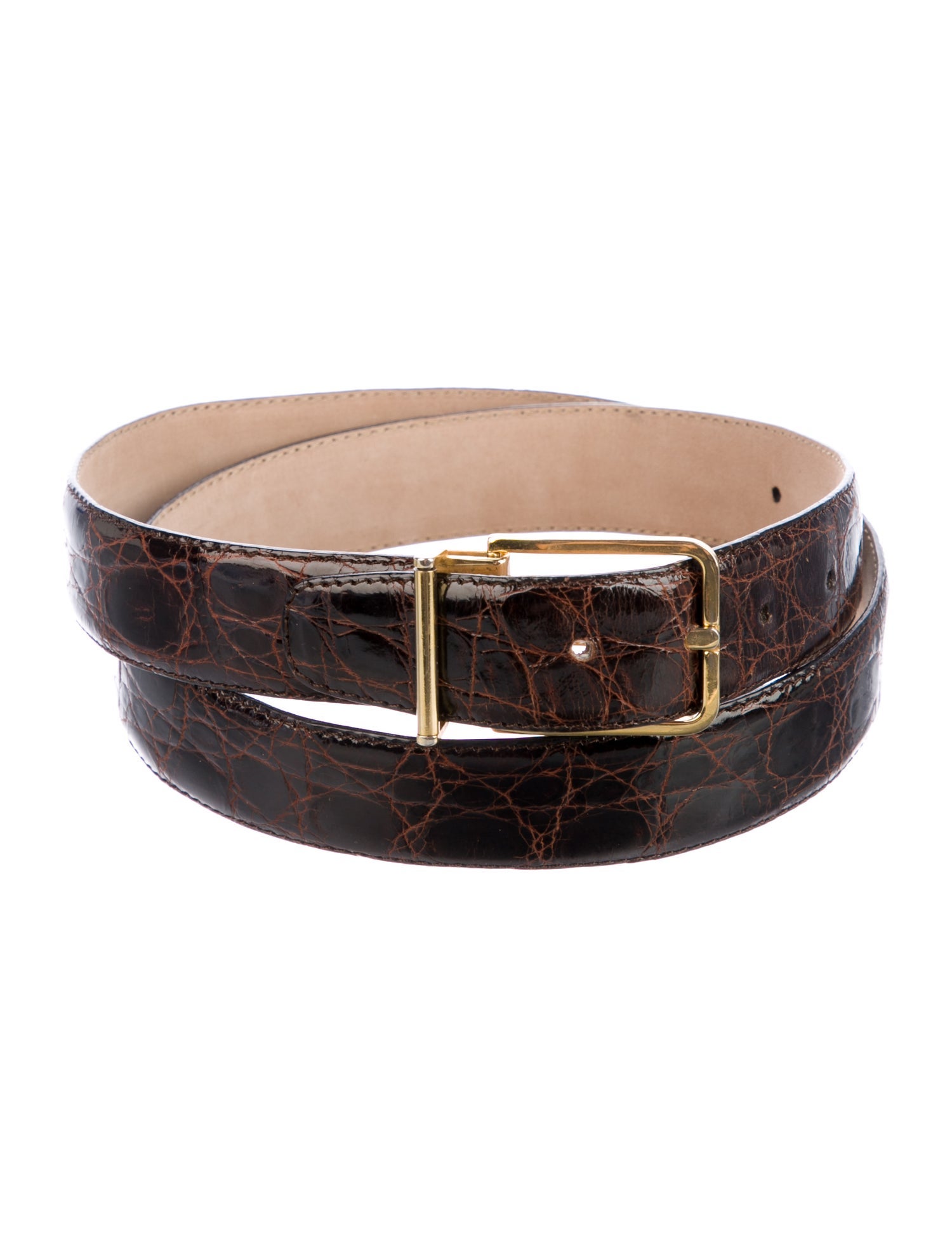 Bally Skinny Alligator Belt
