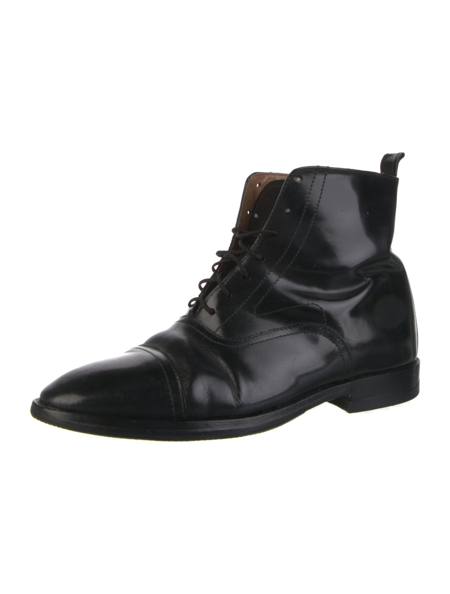 Bally Leather Combat Boots
