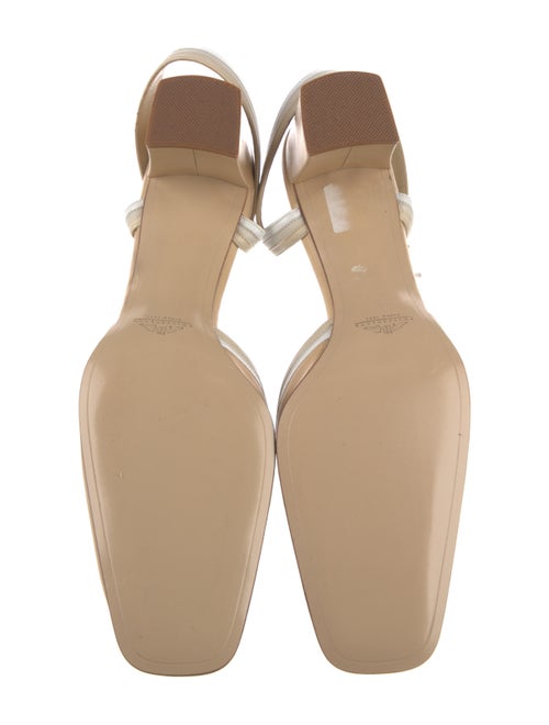 Bally Leather Colorblock Pattern Slingback Pumps