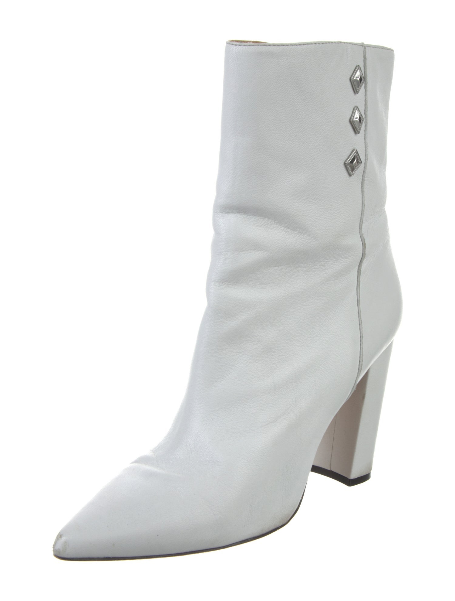 Bally Leather Studded Accents Boots