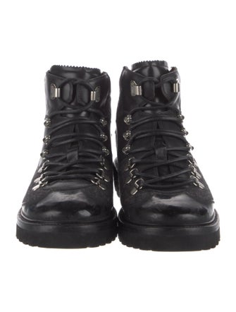 Bally Leather Combat Boots