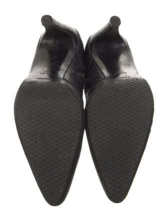 Bally Leather Ruffle Embellishment Boots