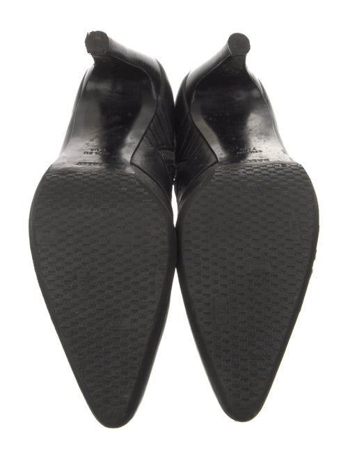 Bally Leather Ruffle Embellishment Boots