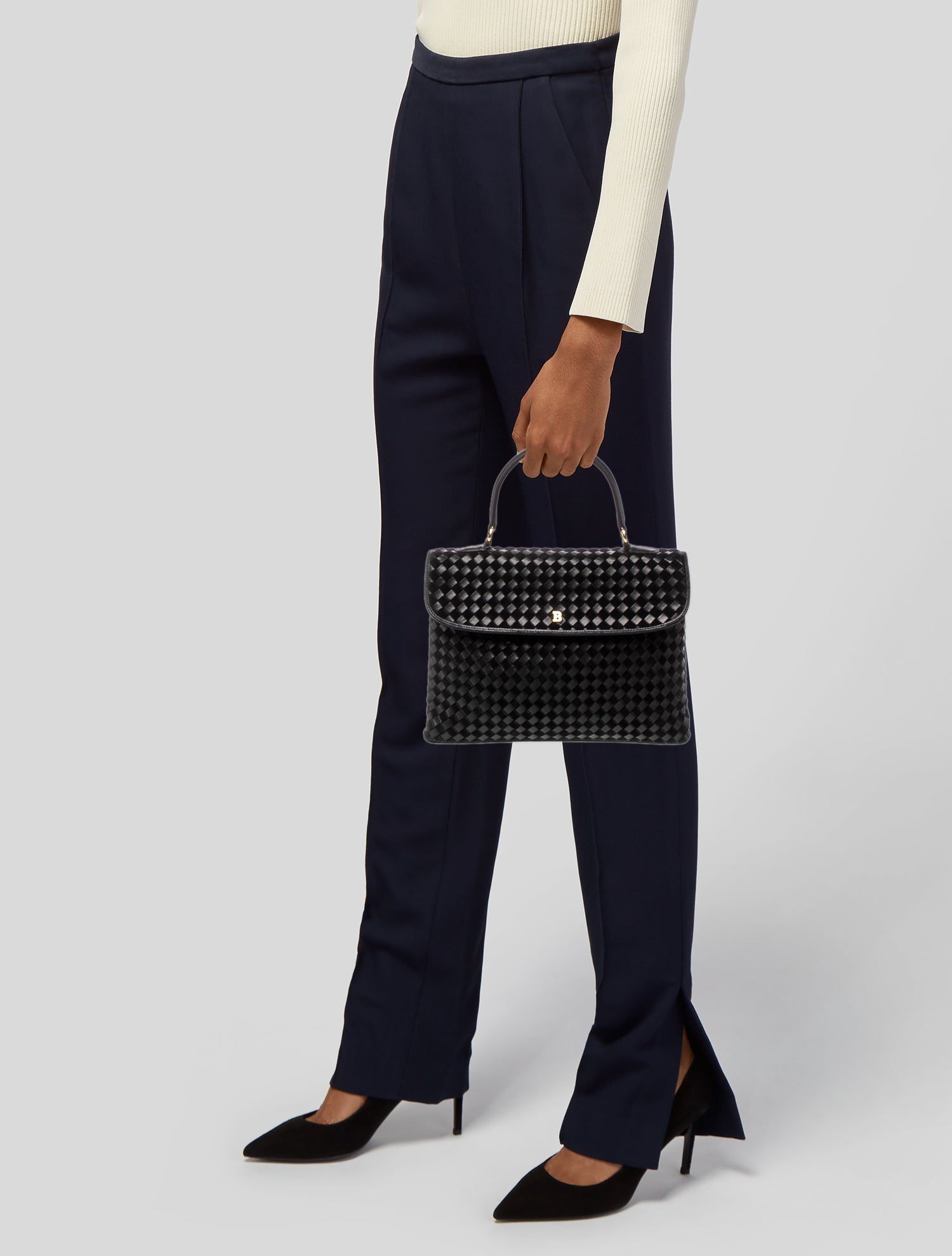 Bally Leather Top Handle Bag
