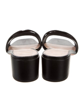 Bally Leather Studded Accents Slides