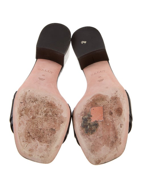 Bally Leather Studded Accents Slides