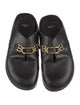 Bally Leather Chain-Link Accents Slides