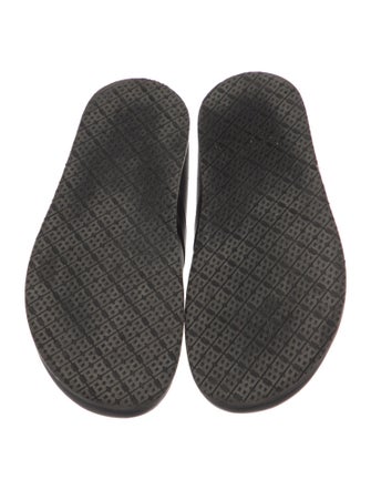 Bally Leather Chain-Link Accents Slides