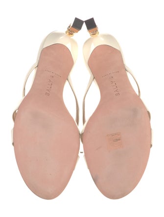 Bally Leather Crystal Embellishments Slides