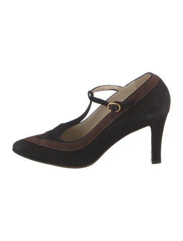 Bally Pumps Suede T-Strap 6.5