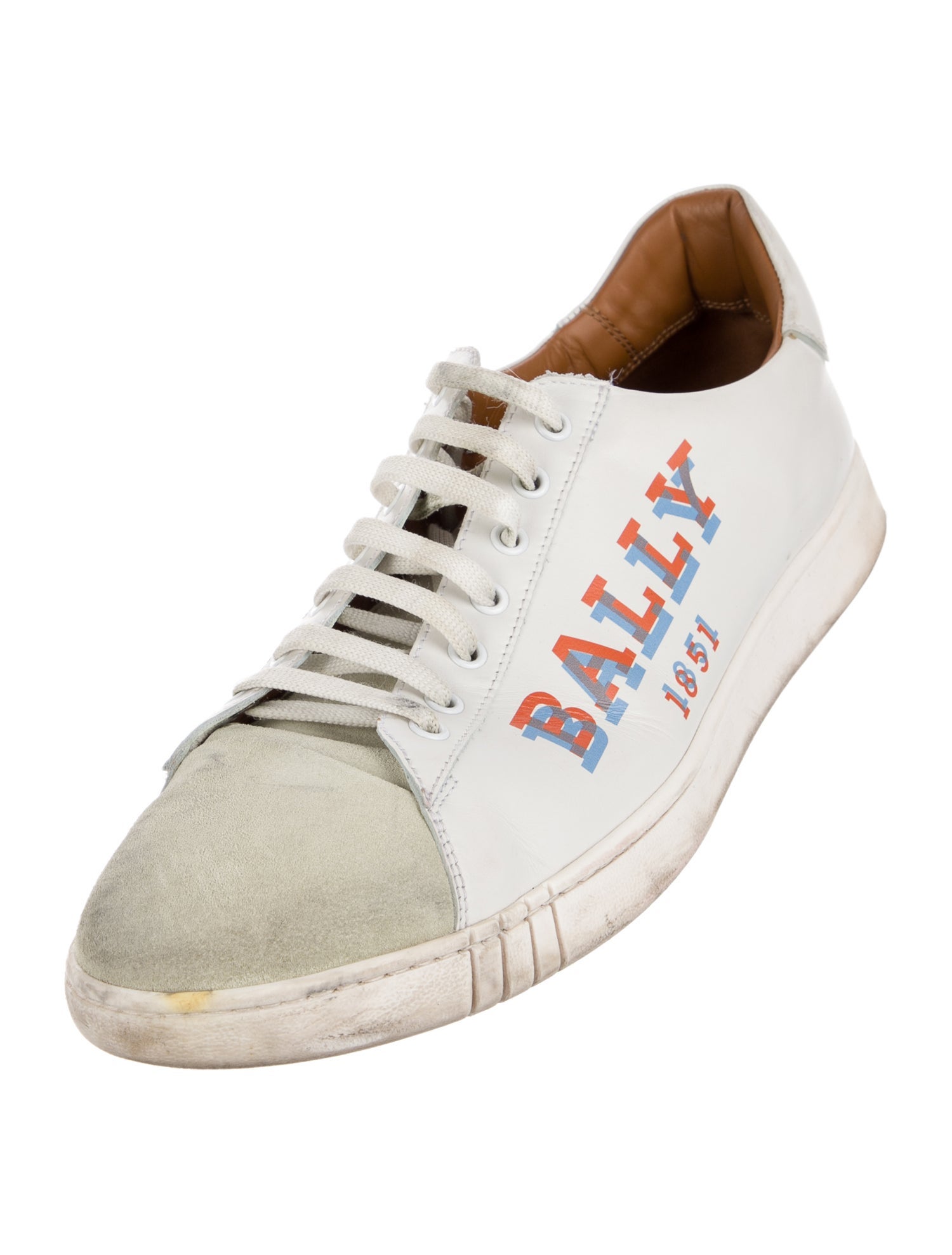 Bally Leather Printed Sneakers