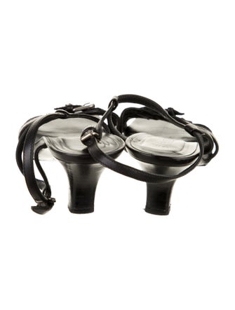 Bally Leather Colorblock Pattern Sandals