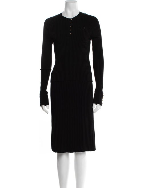 Bally Embroidered Accent Skirt Set