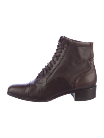 Bally Leather Combat Boots