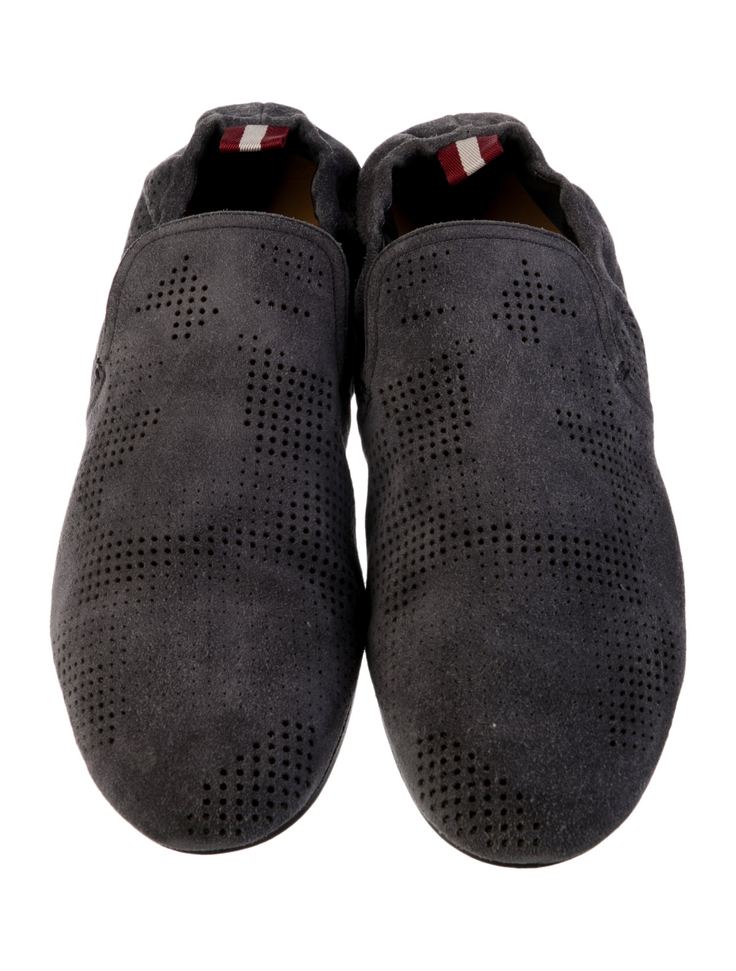 Bally Suede Lasercut Accents Slippers