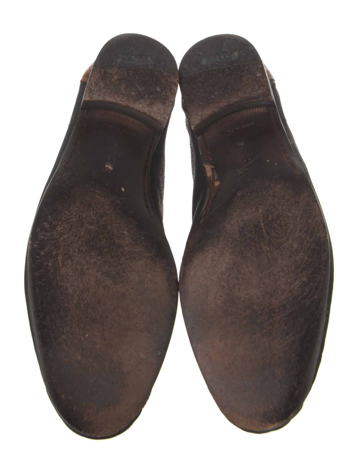 Bally Leather Colorblock Pattern Loafers