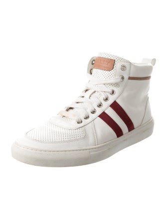 Bally Leather Striped Sneakers