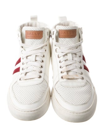Bally Leather Striped Sneakers