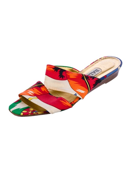 Bally Floral Print Slides
