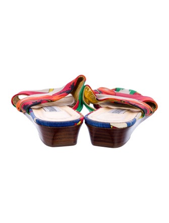 Bally Floral Print Slides